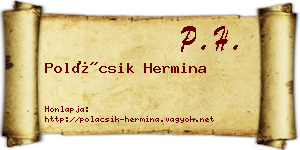 Polácsik Hermina névjegykártya